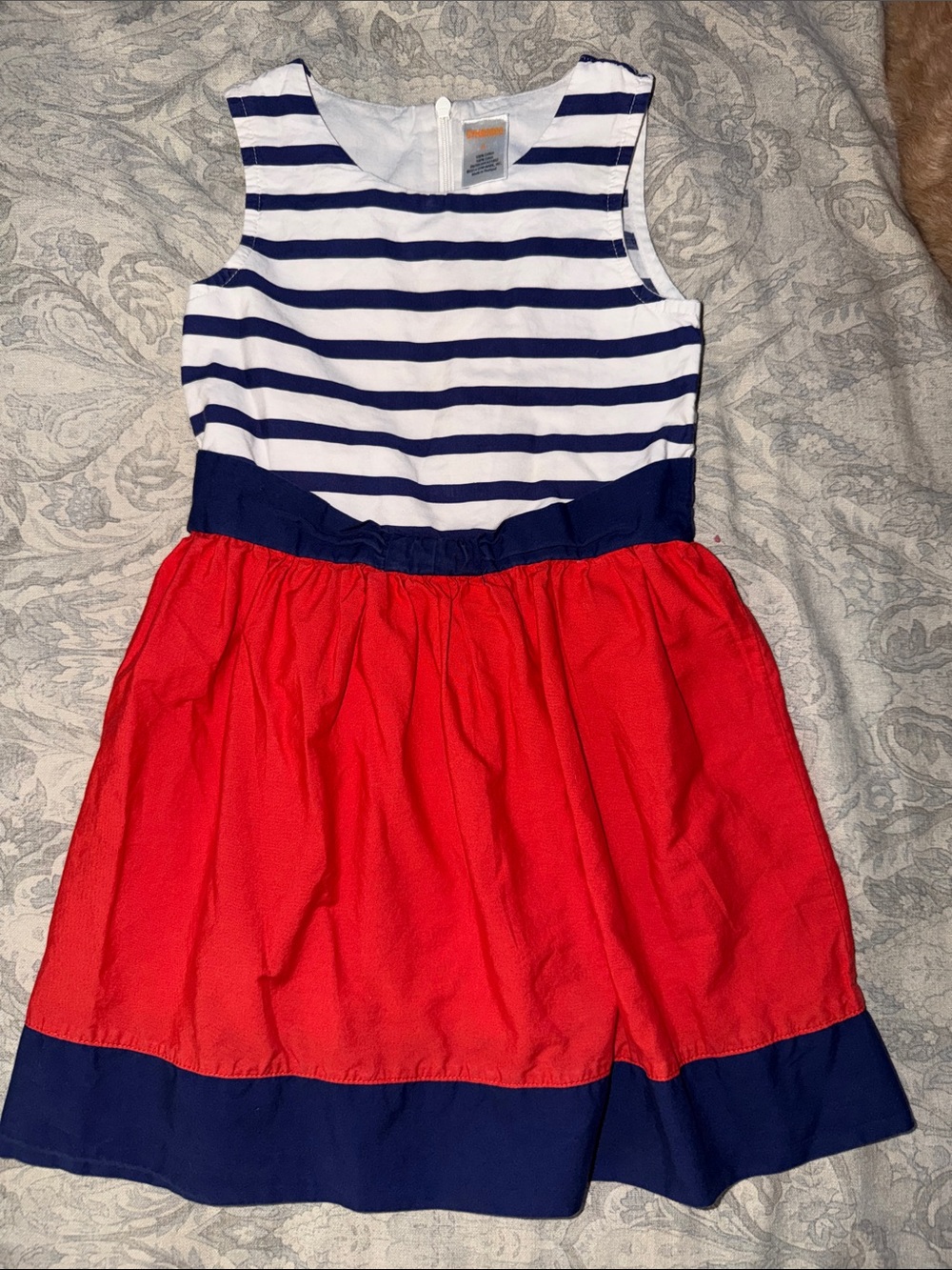 Gymboree Navy Striped Top with Red Skirt Girls Dress